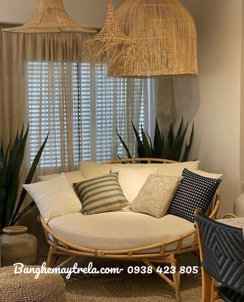 Ghế tròn mây tự nhiên